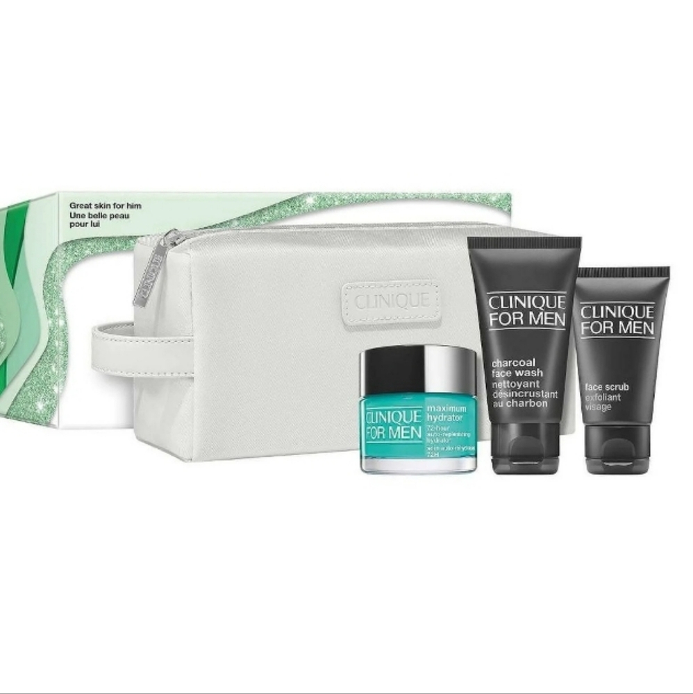 Clinique For Men Skincare Set - NWT WITH MENS CLINIQUE TRAVEL BAG - Picture 2 of 2